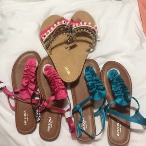 3 pair of sandals